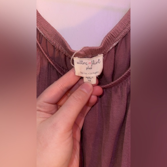 Ultra Flirt Dusty Rose Blouse - Picture 2 of 2